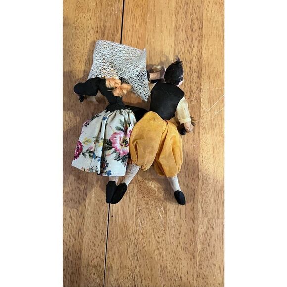 TWO VINTAGE ROLDAN KLUMPE CLOTH DOLLS ~ MAN & LADY in SPANISH DRESS - Picture 4 of 8